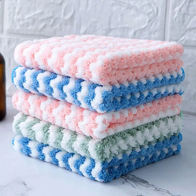 

Kitchen Towel Plush Microfiber Cleaning Cloths Better Than Cotton Kitchen Cleaning Tool Napkins Handkerchief Towels