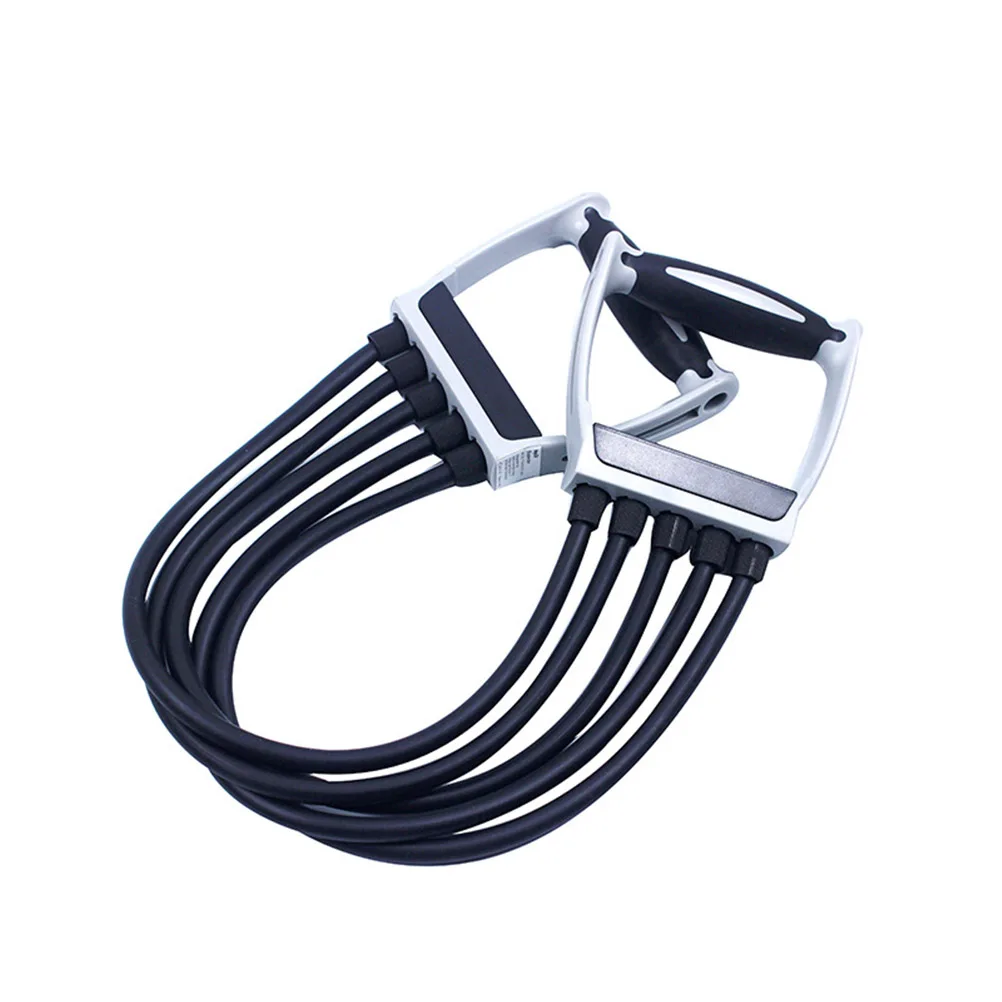 

2021 Profession Resistance Chest Expander Strong Cable Band Puller Exercise Fitness Can Removable 5 Latex Tube Spring Exerciser