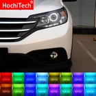 Новейшие разноцветные светодиодные фары RGB ангельские глазки, кольцевые глазки, ДХО, Радиочастотный пульт дистанционного управления для Honda CR-V CRV 2012 2013, аксессуары