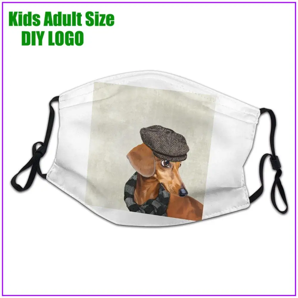 Маска Mr Dachshund многоразовая моющаяся для лица защита от микробов детей мужчин и