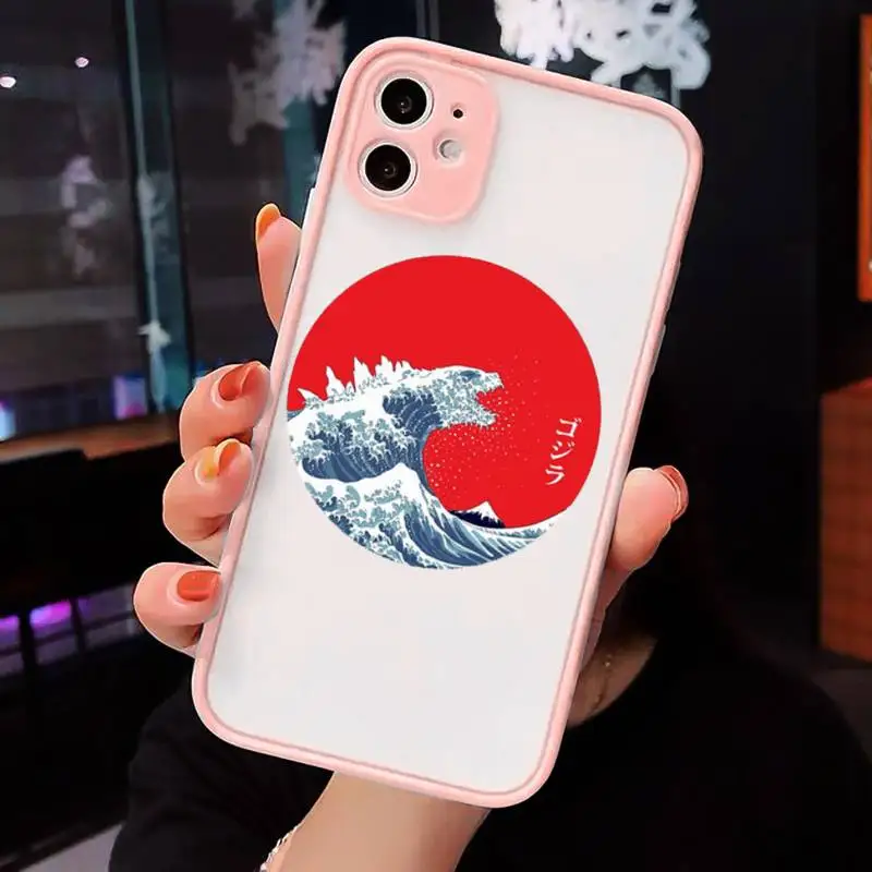

The Great Sea Wave shell Phone Cases matte transparent For iphone 7 8 11 12 plus mini x xs xr pro max cover