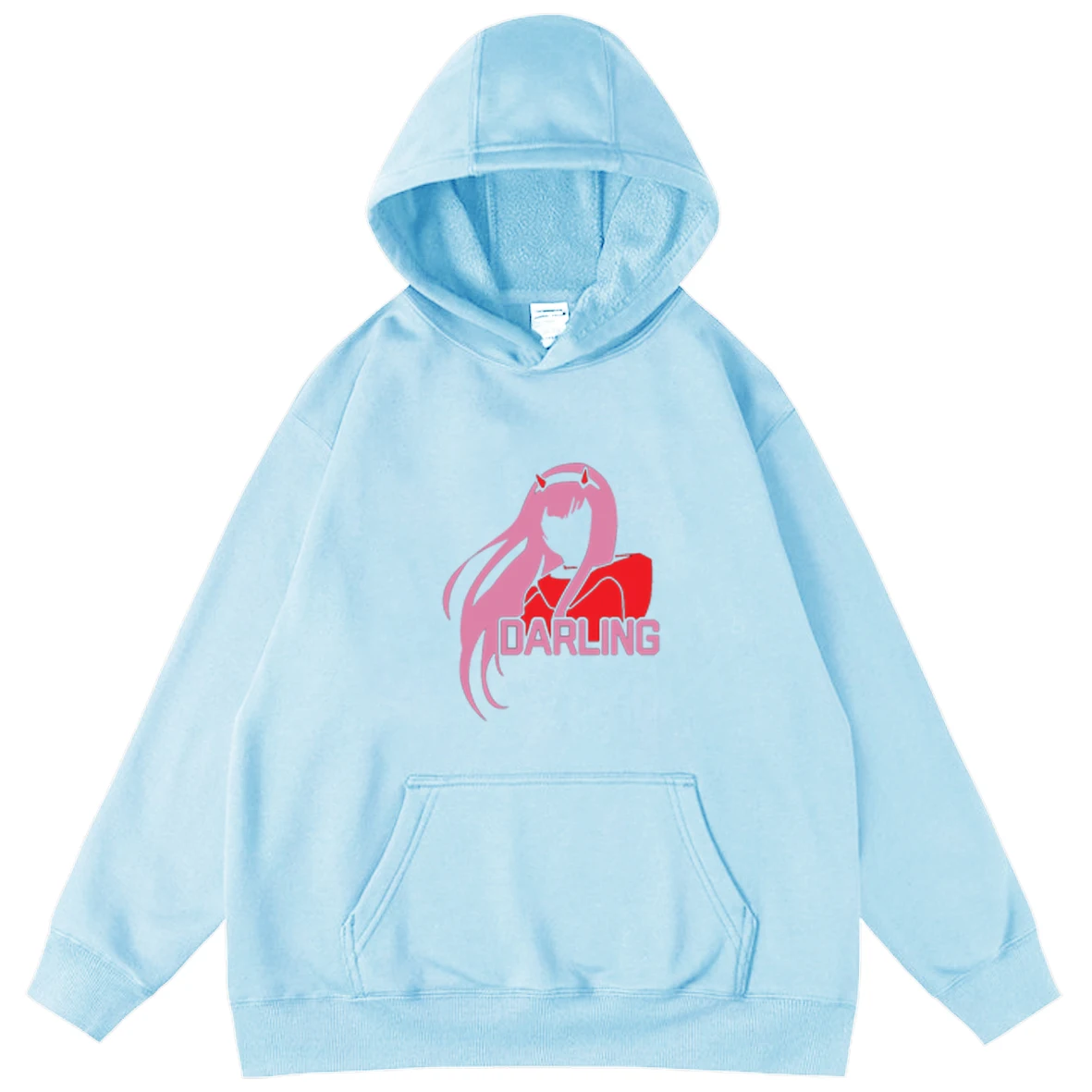 

Mens Hooded Sweatshirts Darling in the Franxx Anime Harajuku Zero TWO Oversized Hoodie Sweatshirts Hip Hop Streetwear Male Hoody