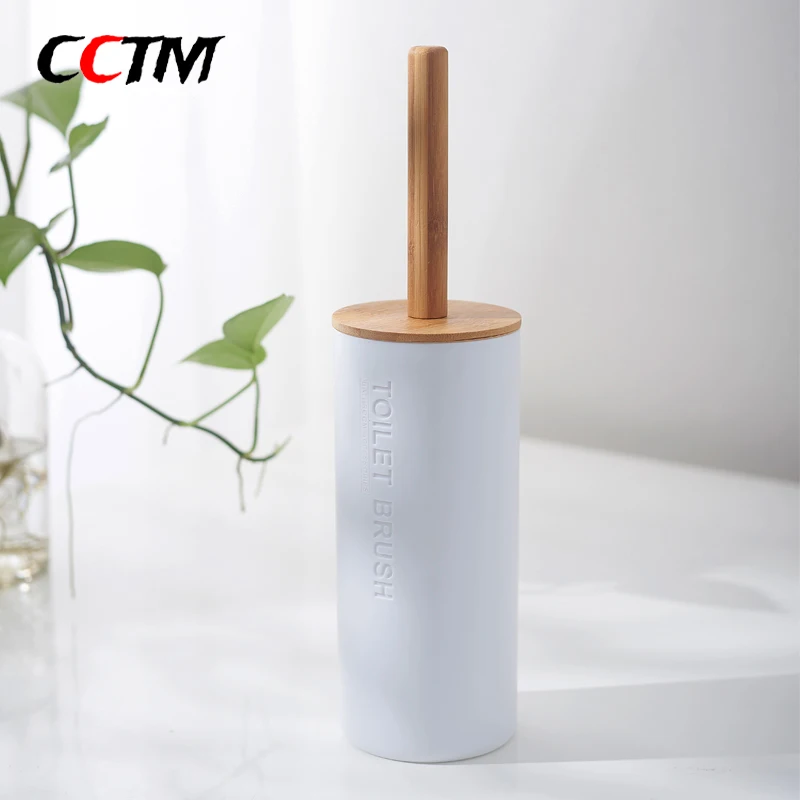 6pcs toilet brush bamboo bathroom set toothbrush holder cup soap holder emulsion dispenser container bathroom accessories tool free global shipping