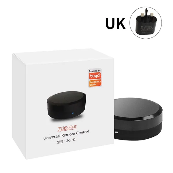 with UK adapter Timethinker Tuya Smart IR Hub пульт дистанционного управления Голосовое управление для кондиционера ТВ работа с Alexa Google Home для samsung IOS - Цвет: with UK adapter