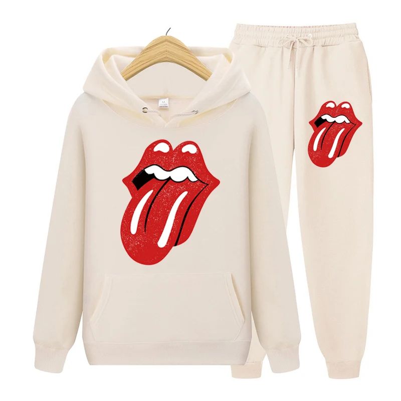 

Autumn Sets HoodiesPants Two Piece Sets Hooded Hoodies Long Sleeve Funny Printing Hip Hop Streetwear Acrylic Men /Women Hoodie