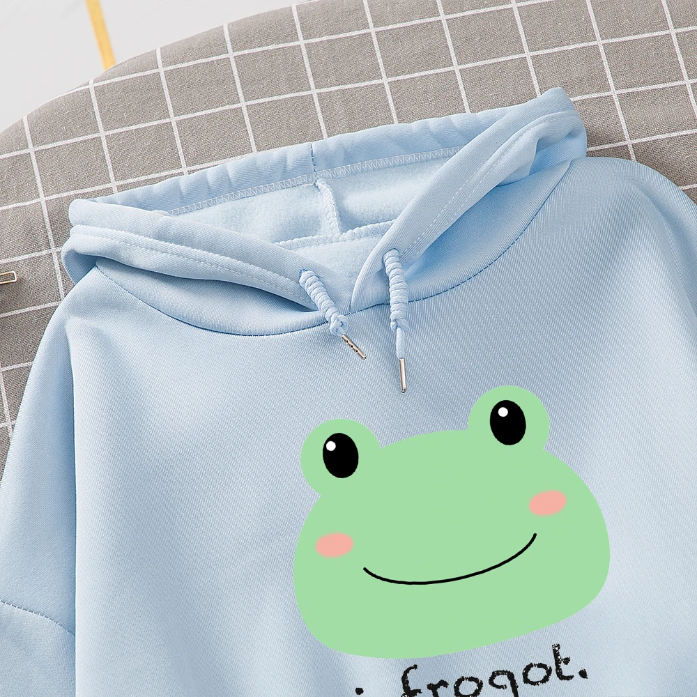 Kawaii Harajuku Kawaii Sweetshirt Girl Cute Japan Clothes Drawstring Hoodie Green Graphic Sweatshirt Women Pink Cute Sweatshirt