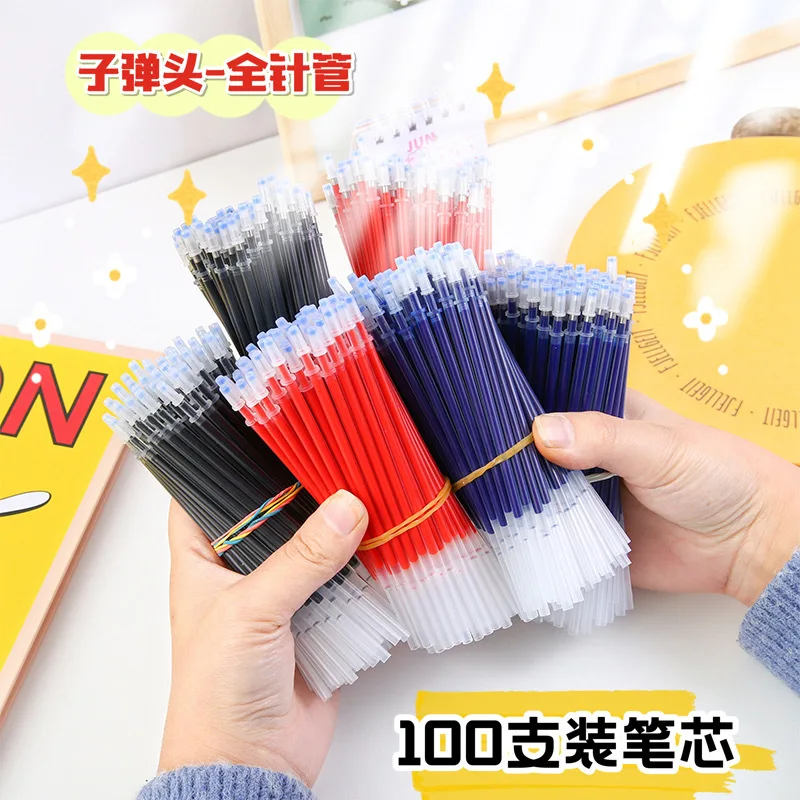 

100 Pcs Gel Pen Refill 0.5mm Replacement Office School Writing Stationery Accessory Office Accessories Gel Pens
