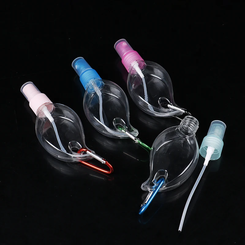 

2021 New Style 50ML Portable Empty Refillable Bottle With Key Ring Hook Hand Sanitizer Bottle