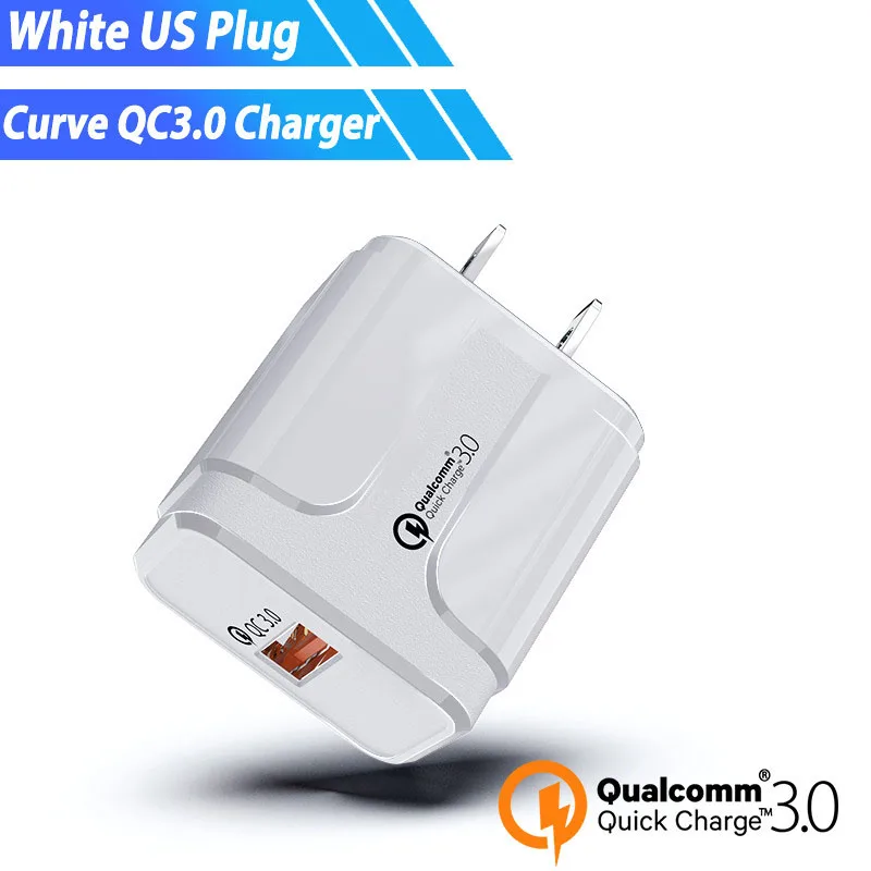 US Charger only WH 18W USB Зарядное устройство быстрой Зарядное устройство 3,0 9V 2A для SONY Xperia XZ LG G6 htc M8 U11 Nubia Z11 Blackview Oukitel Ulefone DOOGEE быстрой зарядки - Тип штекера: US Charger only WH