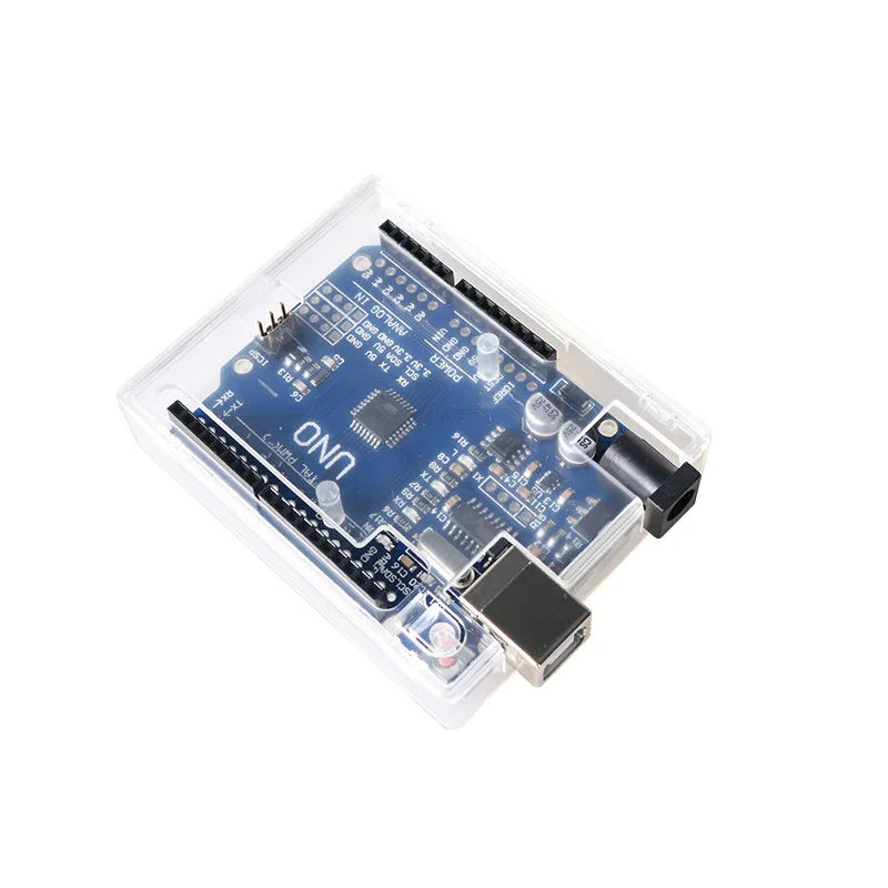 Макетная плата UNO R3 с акриловой защитной коробкой ATmega328P управления модулем Micro