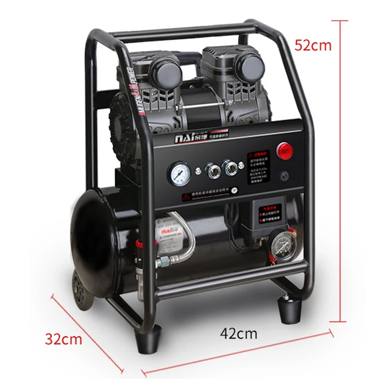 

Air pump air compressor Small silent industrial grade air compressor Oil-free air compressor for woodworking painting Mini air