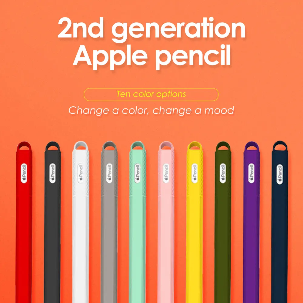 Мягкий силиконовый чехол для Apple Pencil 2-го поколения карандашей сенсорного экрана