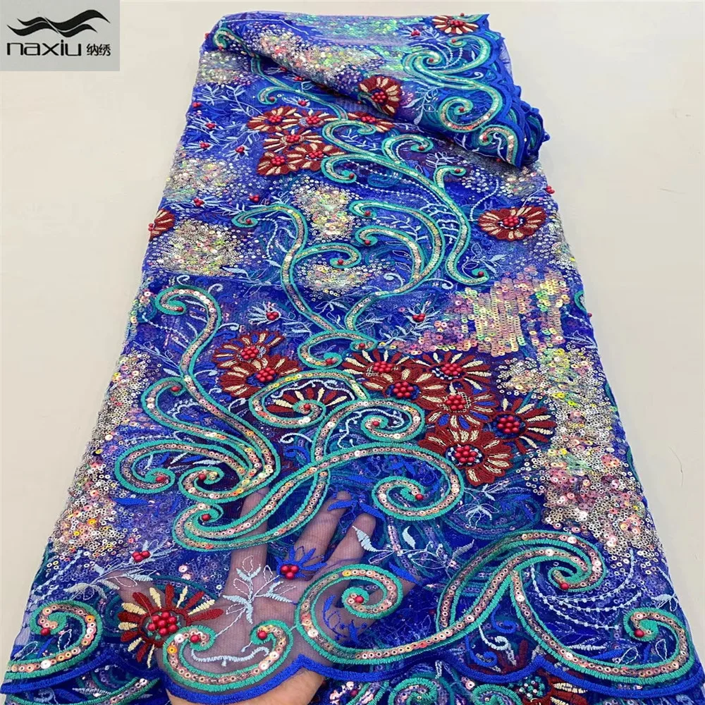 

Madison Latest Nigerian Sequins Laces Fabrics 2021 High Quality Lace Material French African Lace Fabric For Wedding Dress