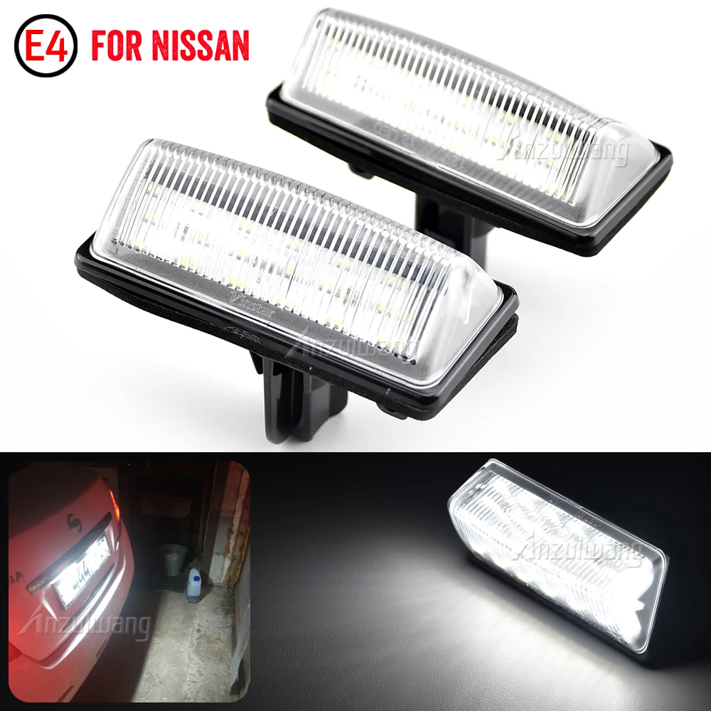 

LED License Number Plate Lamp Light for Nissan Altima 2013-2018 Maxima Rogue Murano Pathfinder Quest Sentra Versa Note JX35 QX60