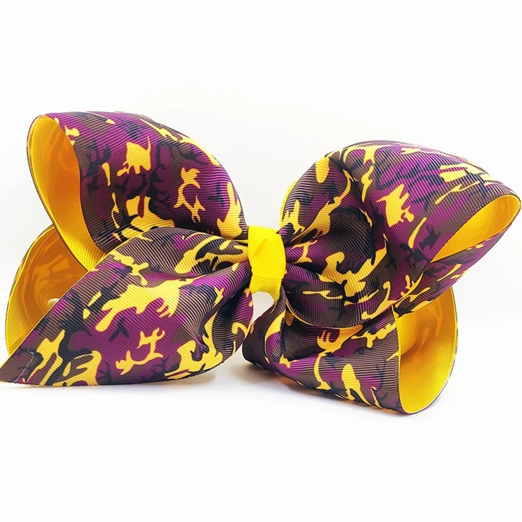 

5pcs Leopard/Cheetah Zebra Print Jumbo or Large two Layers Hair Bow