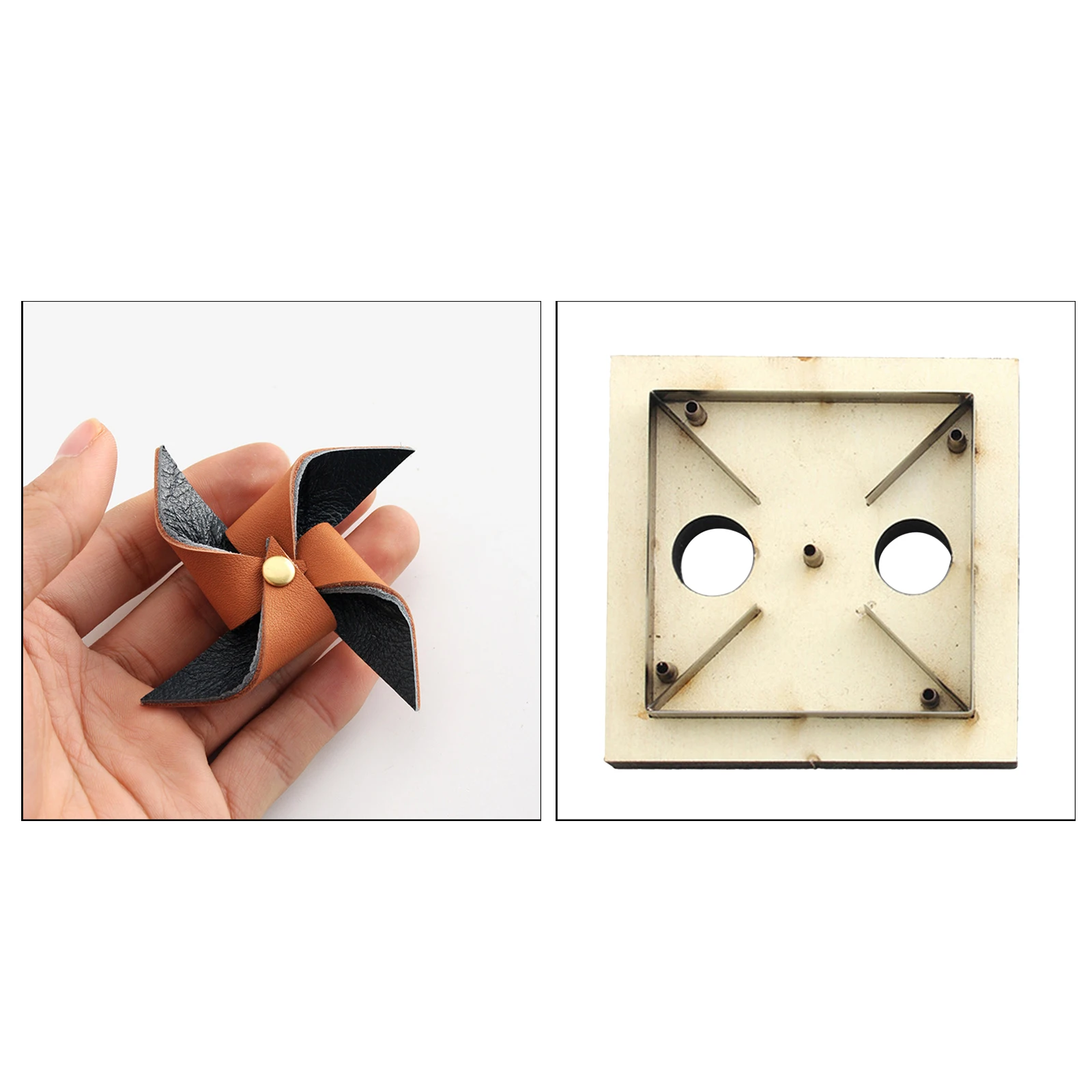 

Leather Die Cut Steel Blade DIY Leathercraft Windmill Key Ring Chain Hanging Decor Cutting Mould Hand Leather Punch Tool