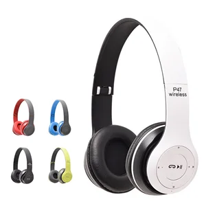 p47 wireless headphones bluetooth 5 0 earphone with memory tf card audifono fm game headset earbuds for iphone samsung huawei free global shipping