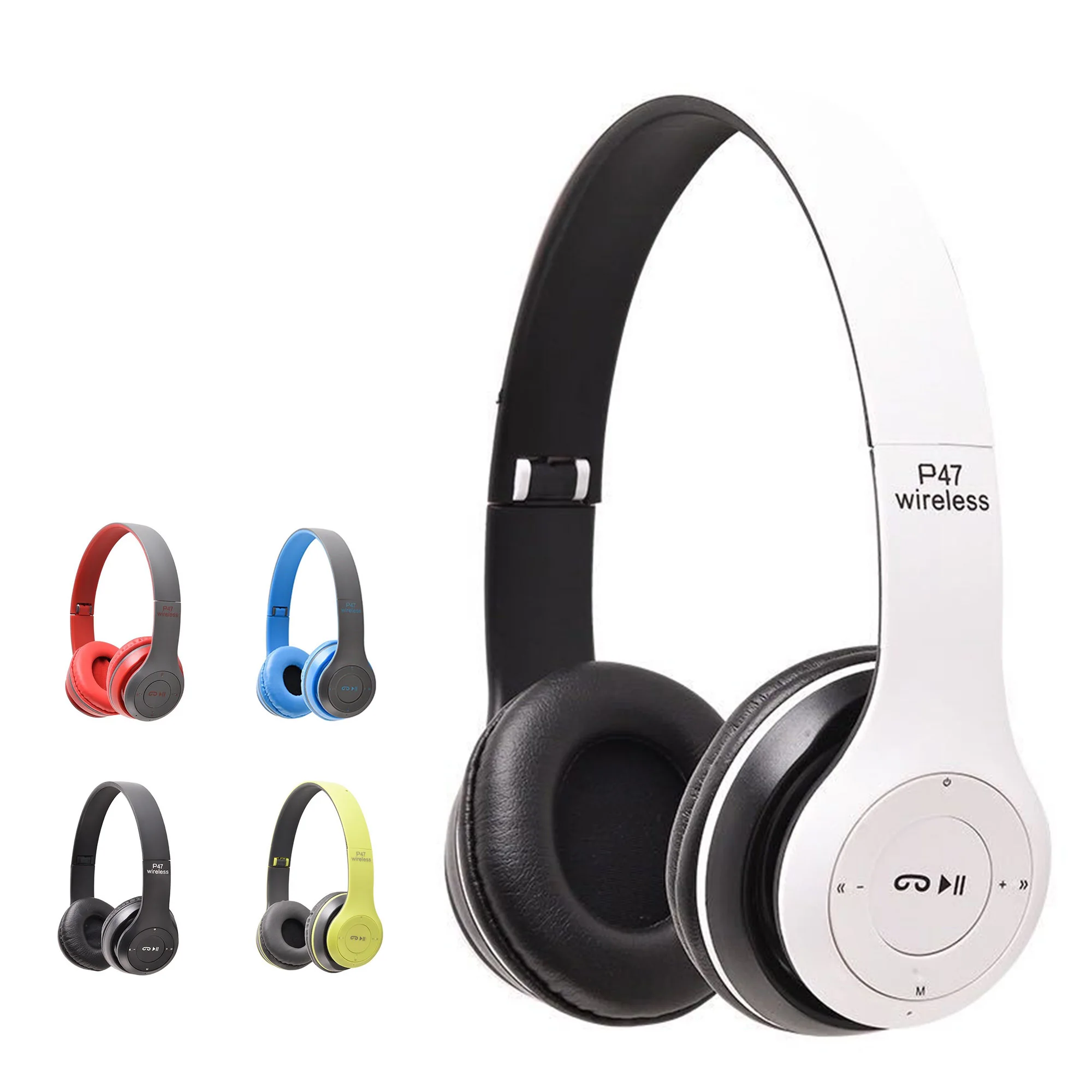 P47 Wireless Headphones Bluetooth 5.0 Earphone with Memory TF Card Audifono FM Game Headset Earbuds for iPhone Samsung Huawei |