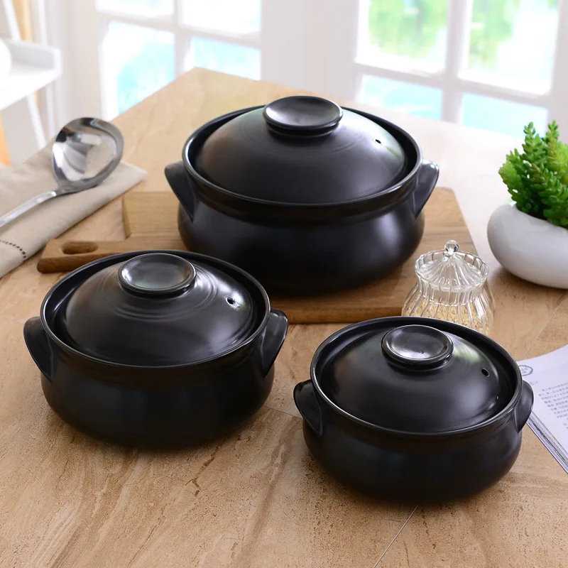 

Korean Style Casserole Pottery Pot Soup Pot Steamed Rice Braised Chicken Rice and Heat Resistant Pot Casserole Dish Ceramic