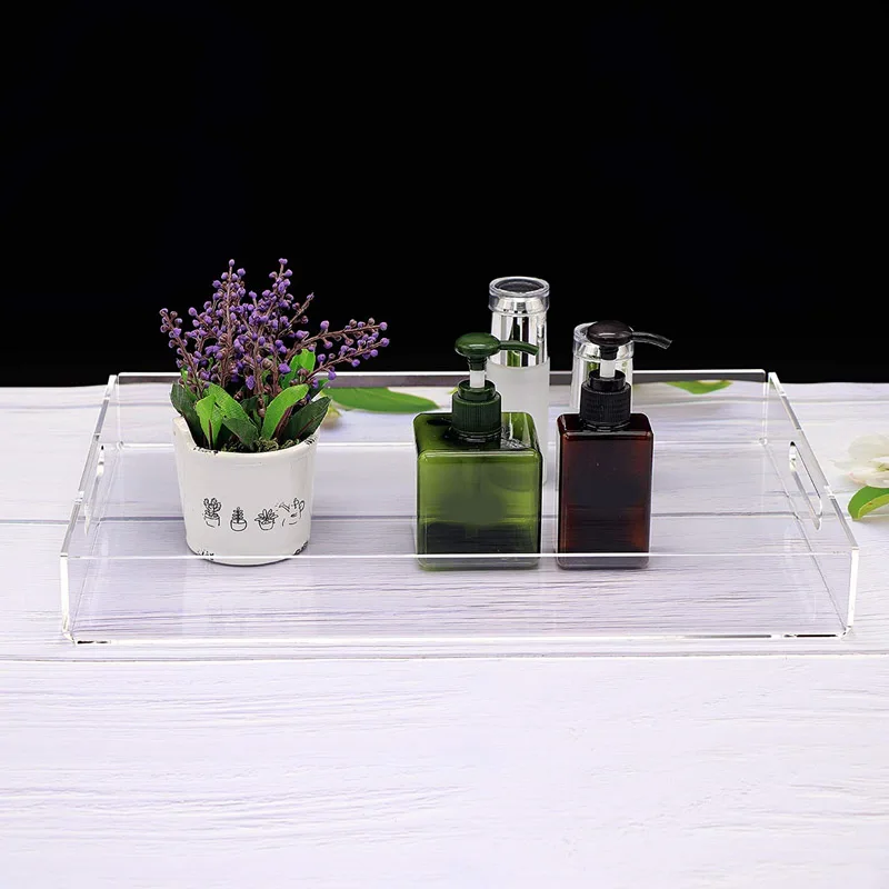 

Acrylic Tray Multipurpose Food Beverage Tray Durable Jewelry Cosmetic Tray For Home Kitchen Living Room @ls
