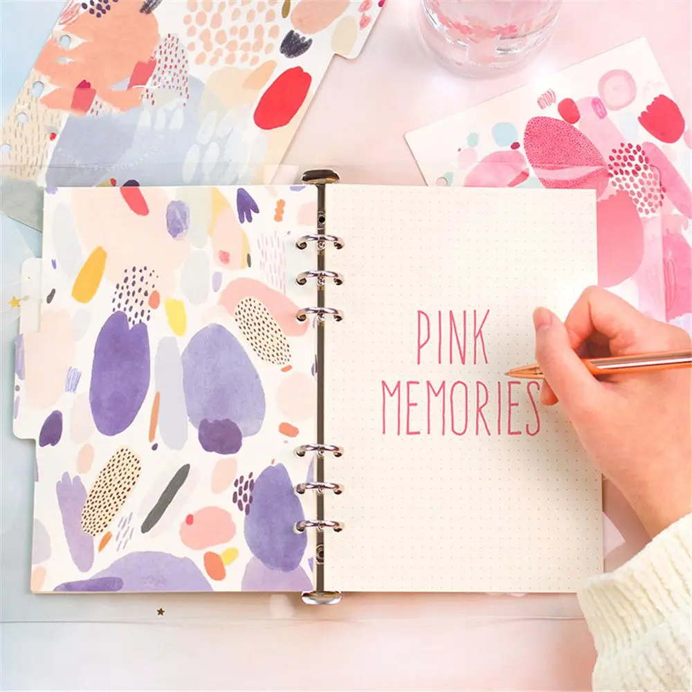 Индексная бумага A5 5 шт./компл. розовые разделители для блокнотов серии памяти