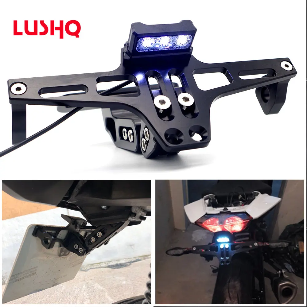 

CNC Licence Plate Holder Motorcycle Accessories For yamaha xmax 400 ducati scrambler honda forza 125 2019 kawasaki z750 bracket