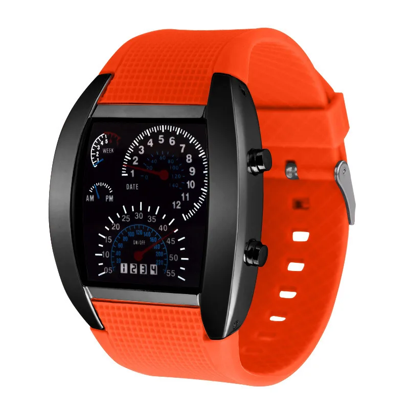 Men's Aviation LED Electronic Watch Sector Dashboard Sports | Наручные часы