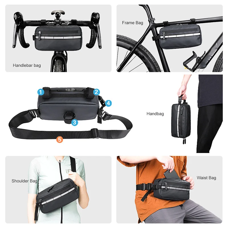 

Waterproof Bicycle Front Tube Handlebar Bag Waterproof MTB Bike Large capacity Bag Cycling Frame Pannier Bicycle Accessories