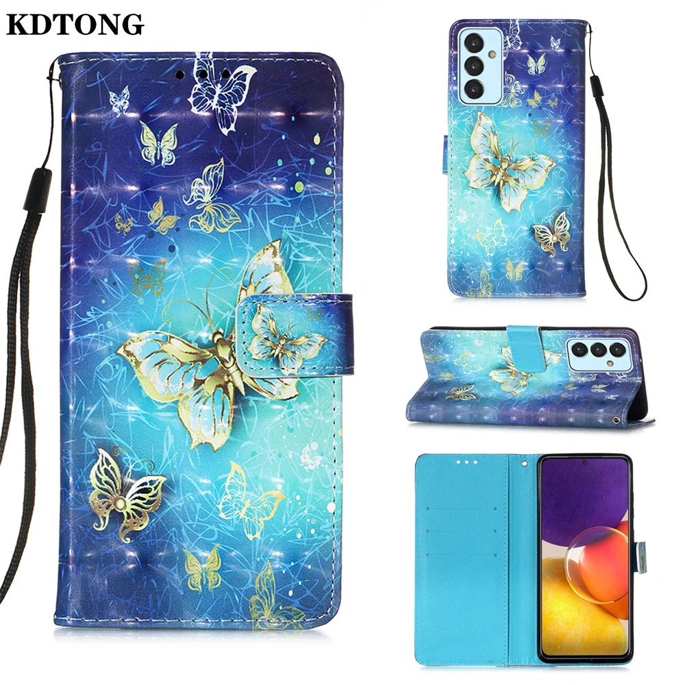 

Painted Wallet Phone Case for Samsung Galaxy A10 A10S M10 A20 A20S A20E A60 A40 Note10 Pro 5G Shell Flip Leather Protect Cover