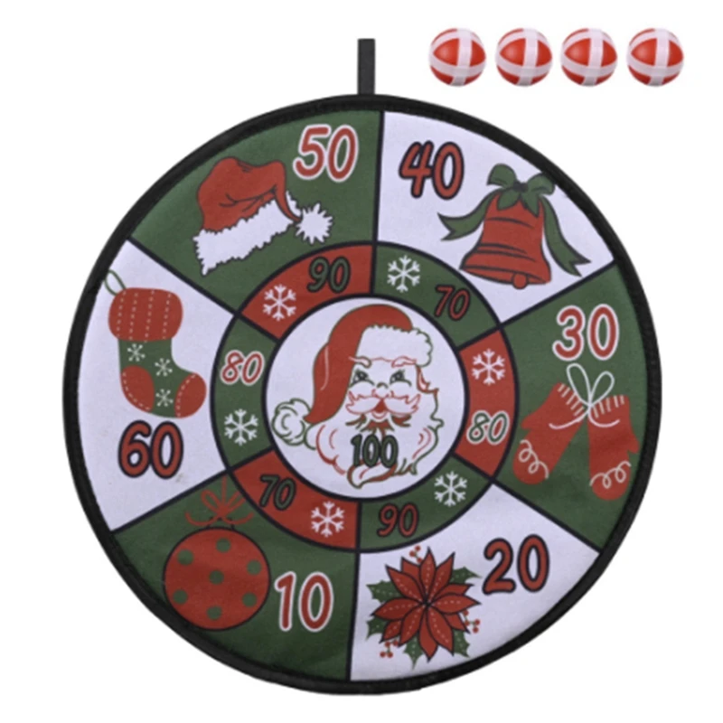 

3 Pack of Portable Mask Storage Bag with Toy Ball Dart Board Creative New Christmas Pendant Ornaments Decor