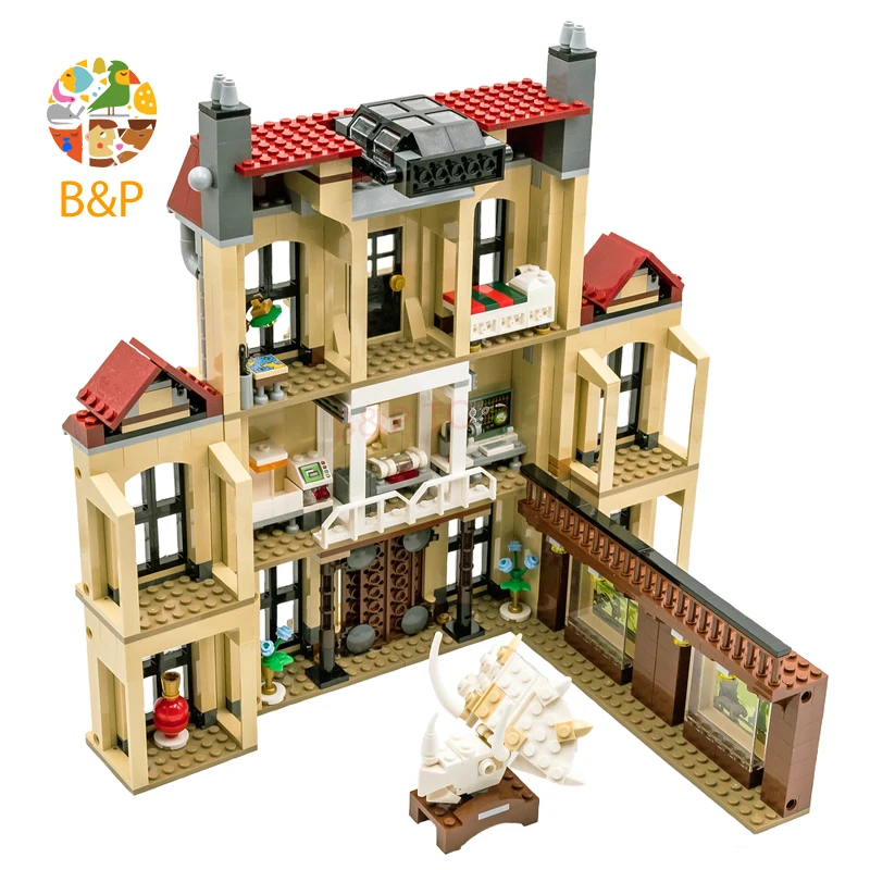 75930 1046 шт. Динозавр из Юрского периода индораптор Rampage в Lockwood Estate игрушки для детей
