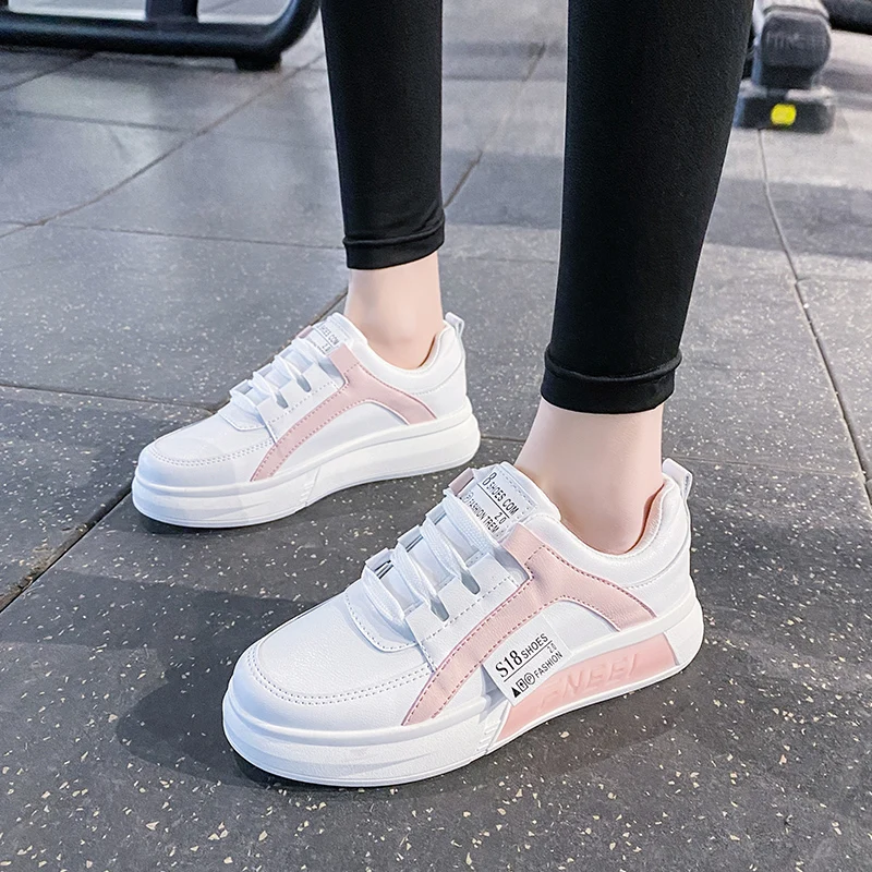 

Spring new women shoe flat bottom all-match vulcanized shoes running shoes fashion casual sports shoes low-top shoes white shoes