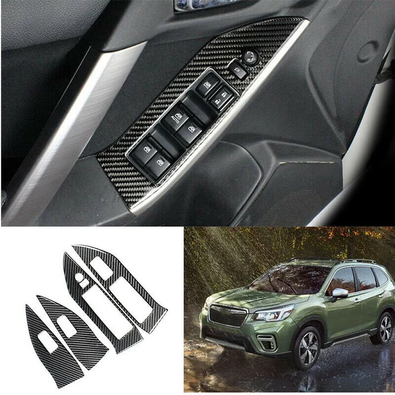 Для Subaru Forester 2013 2018 Автомобильная кнопка переключателя из настоящего углеродного