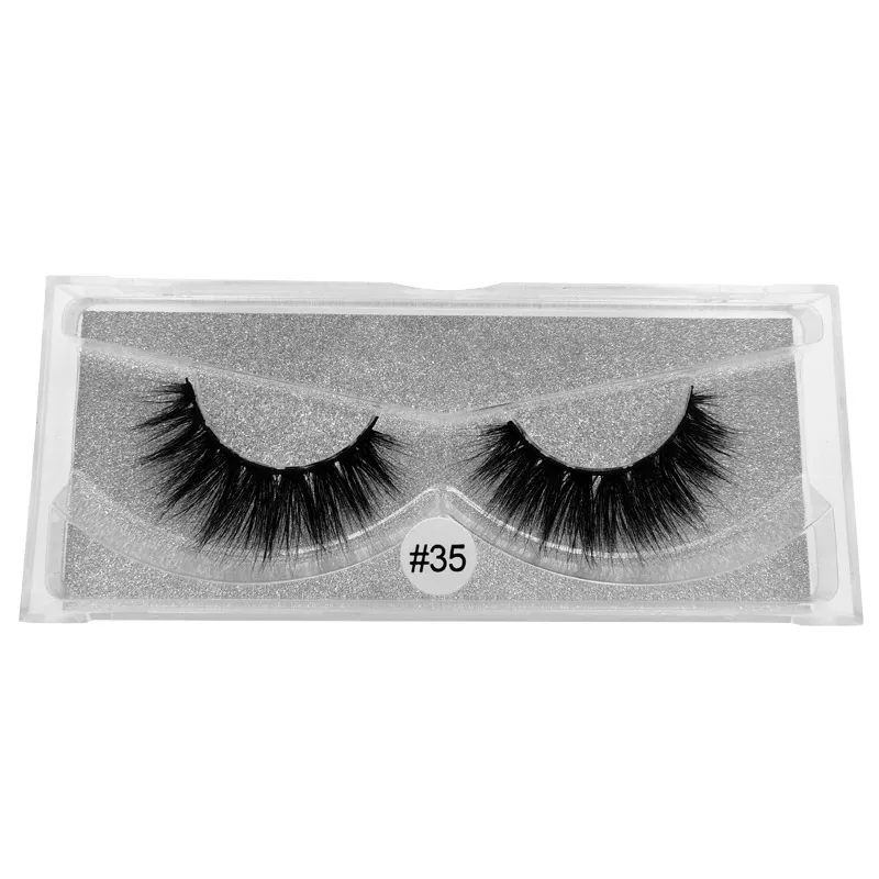 W35S YSDO, 1 пара, 3D, норковые ресницы, пушистые, драматические ресницы, макияж, вытянутые, норковые ресницы, натуральные, длинные, накладные ресницы, толстые, искусственные ресницы - Цвет: W35S