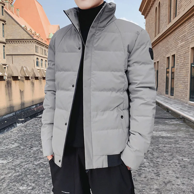 

Scienwear 2020 Winter Mens Parkas Padded Coats Thick Mans Jackets Silk-Like Cotton Padding Clothing Stand Collar Male Clothes
