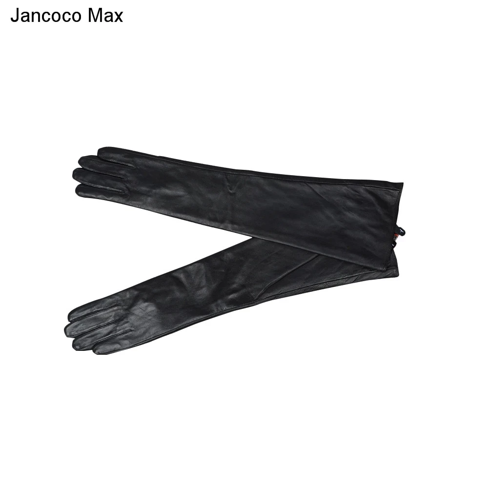 Jancoco Max модные стильные женские длинные перчатки из натуральной овечьей кожи