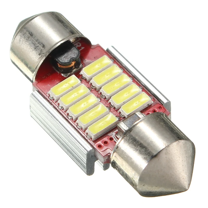 Суперъяркая Светодиодная лампа Canbus суперъяркая 31 мм 10 SMD 4014 без ошибок для
