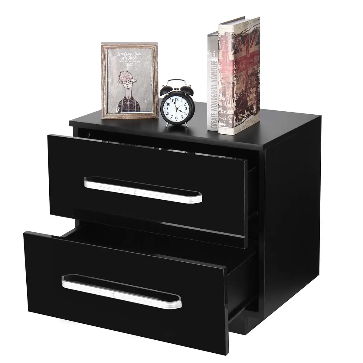 

RGB LED Coffee Table Nightstand Storage Cabinet Furniture Nightstands Modern Sofa side Table Living Room Furniture for Lighting