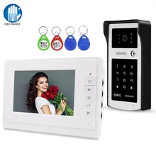 7inch Video Door Phone Intercom Doorbell With 125KHz RFID Password IR Night Vision Camera Wired Access Control System Waterproof