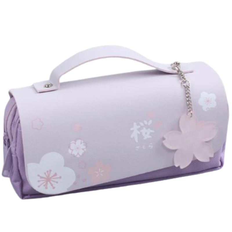 

Cherry Blossom Pencil Case PU Leather Pencil Case Stationery Pencil Case Sweet Pencil Case Pencil Case