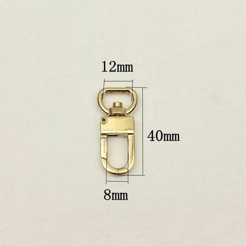 20pcs 12mm Metal Hanger Buckles Bags Swivel Clasps Lobster Handbag Belt Strap Chain Snap Hook Clips DIY Hardware Accessories