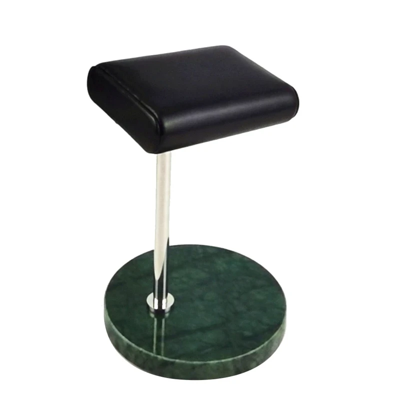 Подставка для часов с зеленым мраморным основанием металлическая подставка