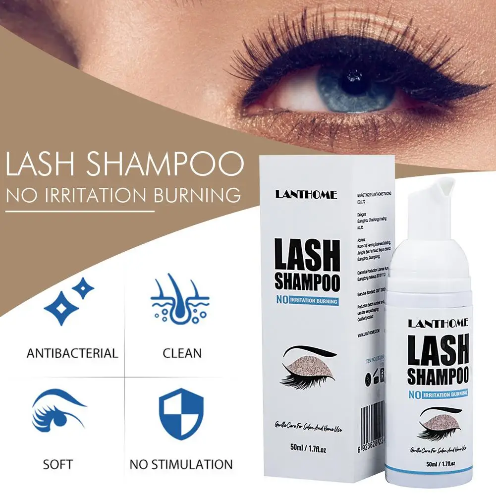 

50ml Eyelash Shampoo Professional Eye Lashes Extension Foam Cleaner
