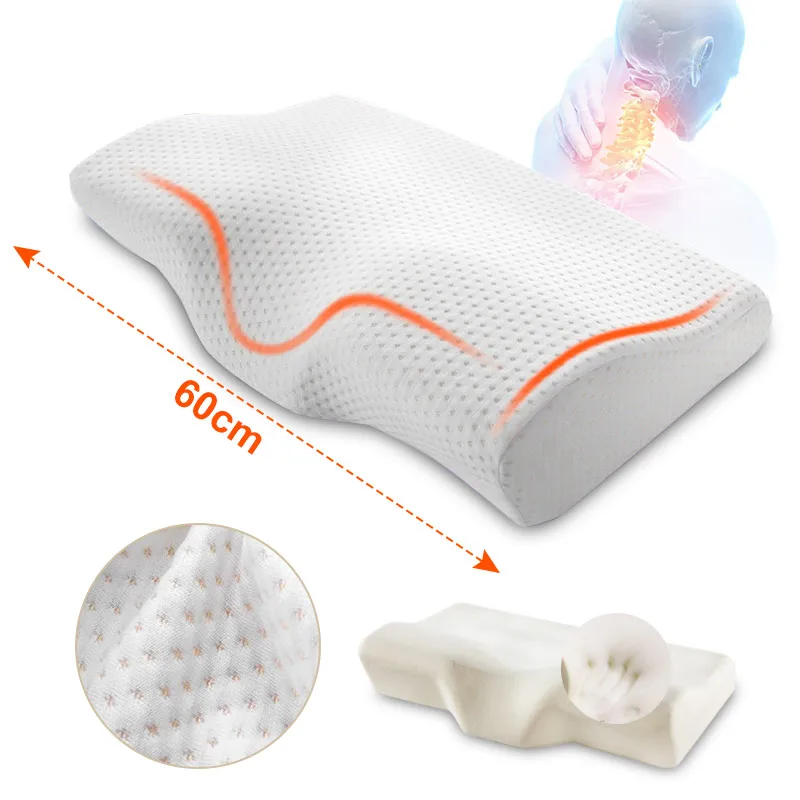 

Orthopedic Memory Foam Pillow 60x35cm Slow Rebound Soft Memory Slepping Pillows Butterfly Shaped Relax The Cervical For Adult