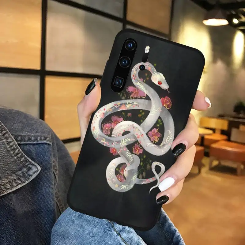 

Hand Snake Flower Snake Phone Case For Huawei honor Mate P 9 10 20 30 40 Pro 10i 7 8 a x Lite nova 5t