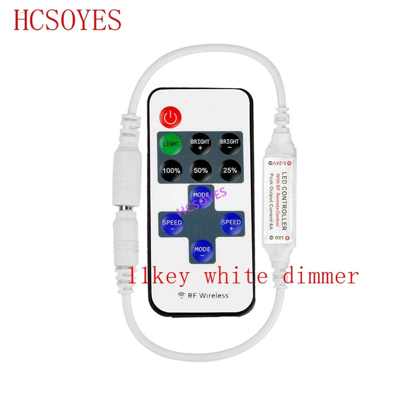 DC5-24V 11key 3Key 9key DC RF беспроводной монохромный СВЕТОДИОДНЫЙ контроллер Диммер для