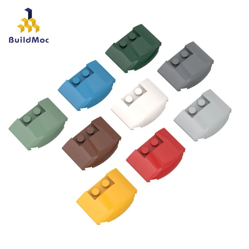 

BuildMOC 93604 3x4x2/3 curved cover For Building Blocks Parts DIY Construction Classic Brand gift Toys