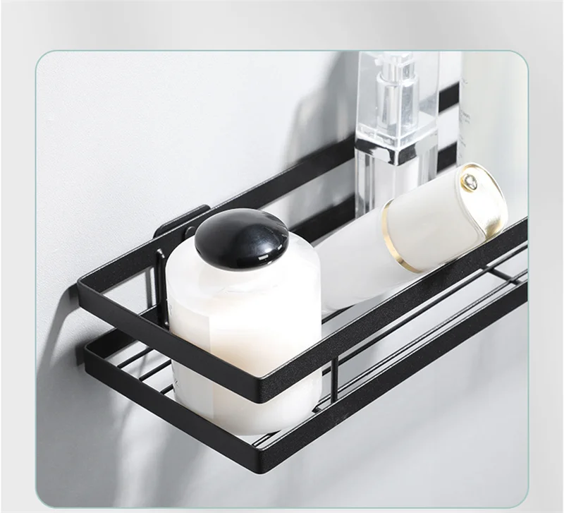 Bathroom Shelf Storage Holder SUS 304 Bath Shower Black Shampoo Basket Corner shelf | Обустройство дома