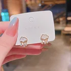 Женские серьги-гвоздики с фианитами, серебро 925 пробы