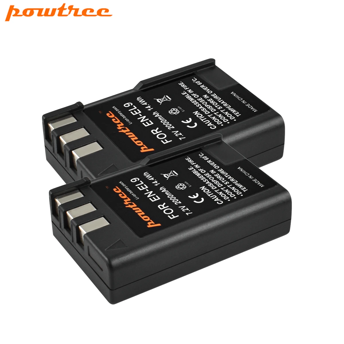2 Battery Powtree 2000 мА/ч, EN-EL9 RU EL9 EN-EL9a RU EL9a EL9a Камера Батарея+ Зарядное устройство AKKU для Nikon EN-EL9a D40 D60 D40X D5000 D300 - Цвет: 2 Battery